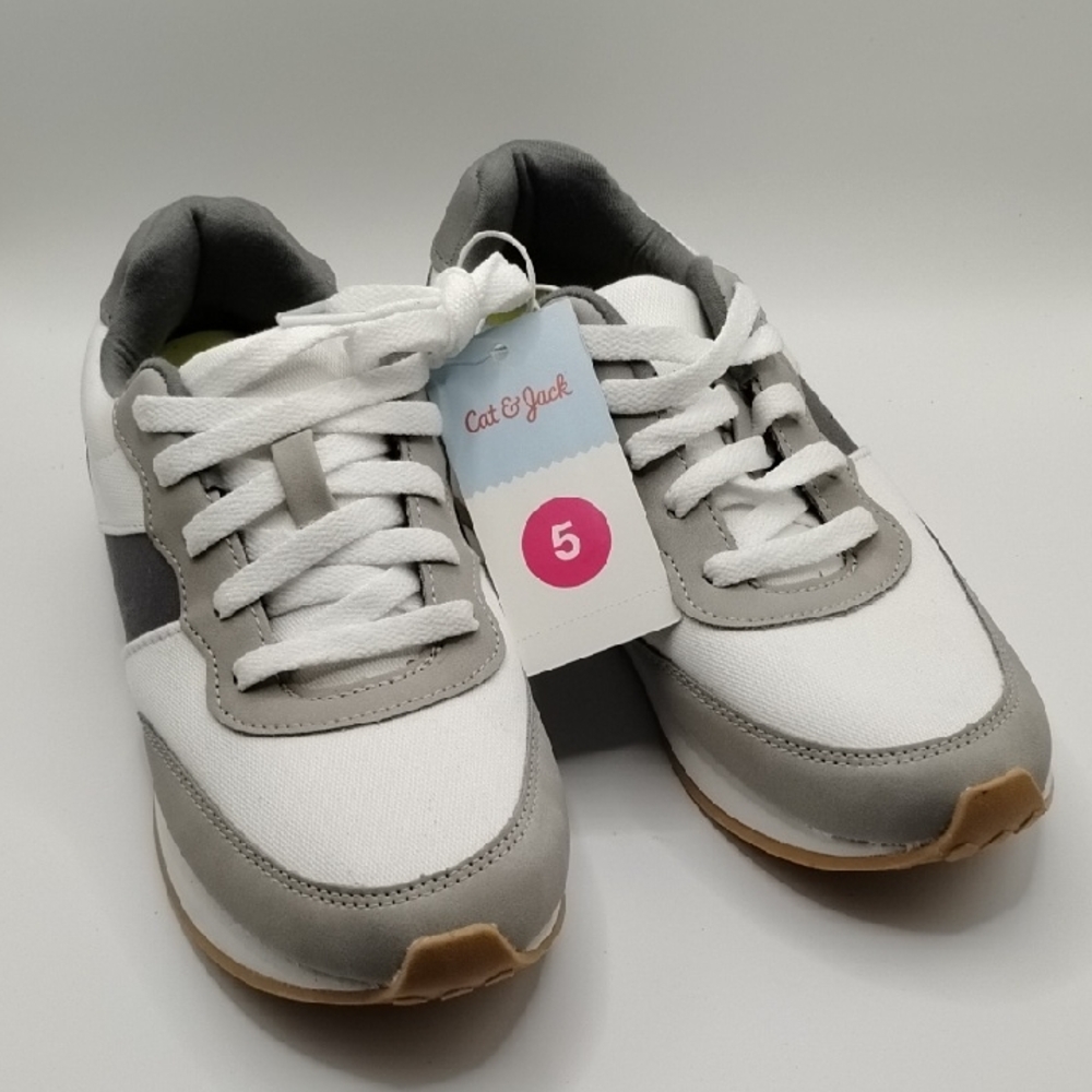 Cat & Jack Kids' Sneakers in White and Gray